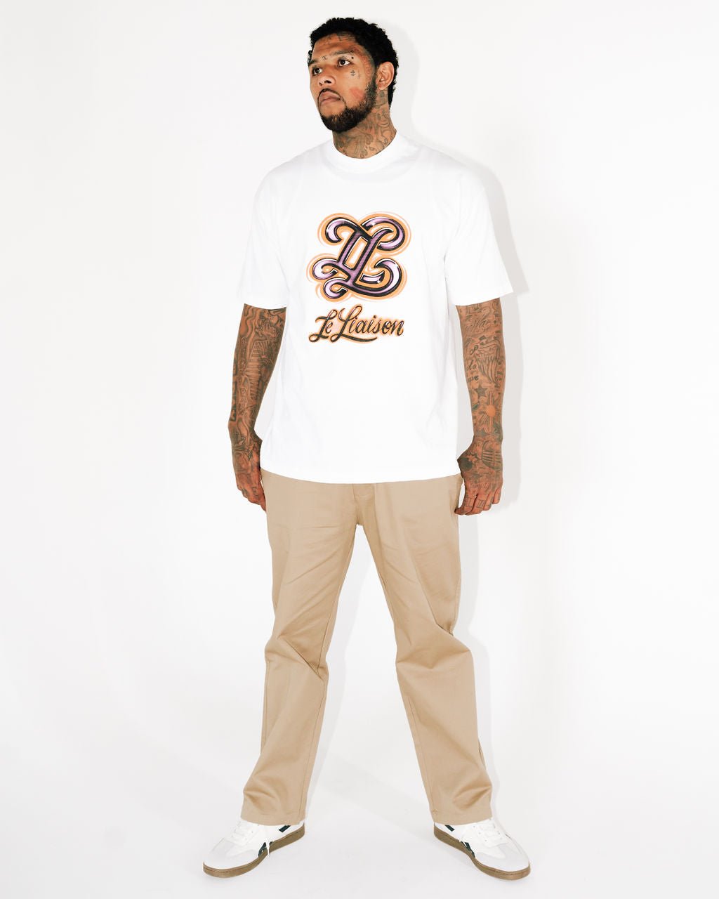 LE LIAISON AIRBRUSH TEE S/S WHITE