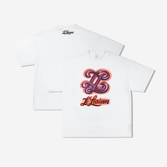 LE LIAISON AIRBRUSH TEE S/S WHITE